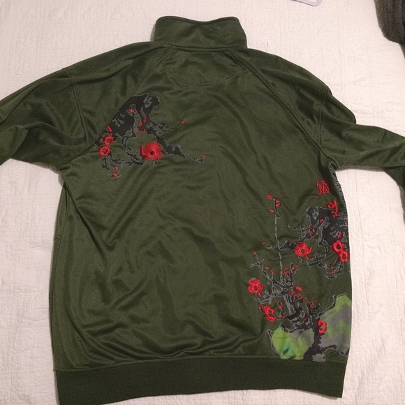 Five Pointz Cherry Blossom Sakura Zip Up Y2K Jacket 3XL - Picture 8 of 8